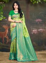 Kanjivaram Silk Green Traditional Wear Weaving Saree